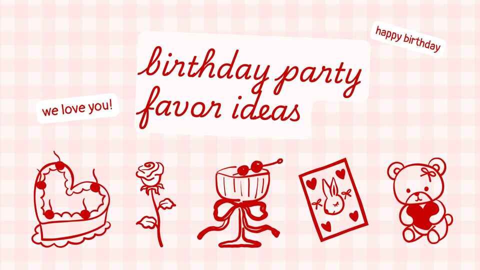 birthday party favor ideas